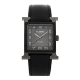 Titanium Barenia 30mm Heure H Hour Quartz Watch Noir