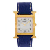 Stainless Steel Epsom 26mm Heure H Hour Quartz Watch Bleu Electrique