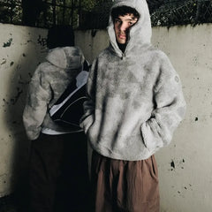 Mertra Lambswool Pullover Hoodie Grey