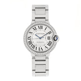 Stainless Steel Diamond Bezel 36mm Ballon Bleu De Cartier Automatic Watch