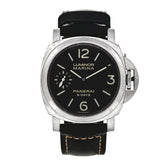Stainless Steel Calfskin 44mm Luminor Marina Manual Winding Watch Black PAM00510
