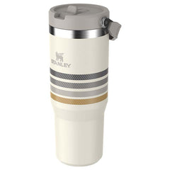 Stanley The 30oz IceFlow Flip Straw Tumbler in Cream Ash Stripe