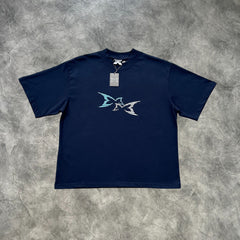 Mertra Three Dimentional 3D T-Shirt Blue