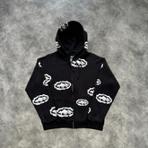 Corteiz Clouds Zip-Up Tracksuit Black