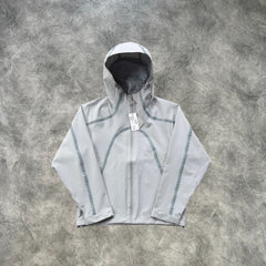 Mertra Fluorescent Striped Jacket Grey