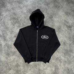 Corteiz BBK Royale Zip-Up Hoodie Black