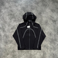 Mertra Fluorescent Striped Jacket Black
