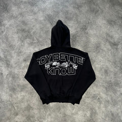 Corteiz BBK Royale Zip-Up Tracksuit Black
