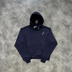 Mertra Glide Overlock Tracksuit Navy Blue