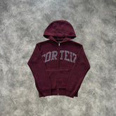 Corteiz College Knit Zip-Up Hoodie Red