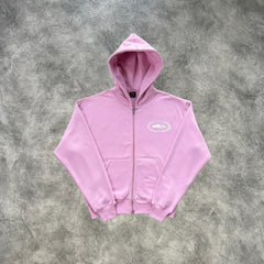 Corteiz Superior Royale Zip-Up Hoodie Pink