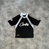 Corteiz Panel Football Jersey Black/White