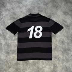 Corteiz Striped Knit Jersey Black