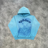 Sp5der OG Web V2 Hoodie Light Blue