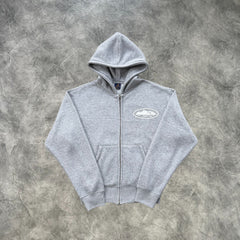 Corteiz Alcatraz Crtz Zip-Up Tracksuit Grey