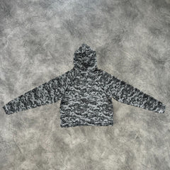 Mertra Glitch Zip-Up Hoodie Camouflage