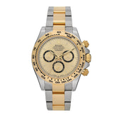 Stainless Steel 18K Yellow Gold 40mm Oyster Perpetual Cosmograph Daytona Watch Champagne 126503