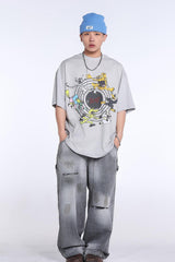 SAINT MICHAEL KEEP FASHINON letter print T-Shirts