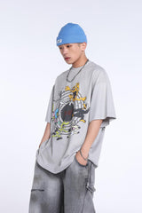 SAINT MICHAEL KEEP FASHINON letter print T-Shirts