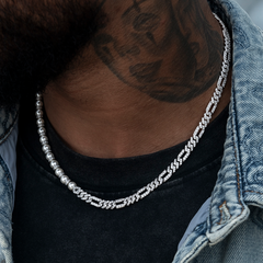 Diamond Figaro Pearl Chain