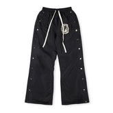 SAINT VANITY Nylon Hooded Track Pants Black