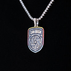 San Diego FC Official MLS Logo Pendant in White Gold