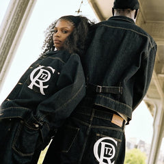 Crest Chainstitch Denim Jacket -Washed Black