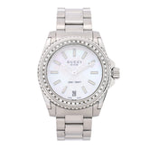Stainless Steel Diamond Mother of Pearl 32mm Dive Quartz Watch