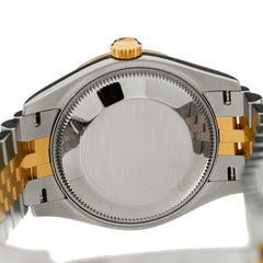 Stainless Steel 18K Yellow Gold Diamond 31mm Oyster Perpetual Datejust Watch Dark Grey Roman 278243