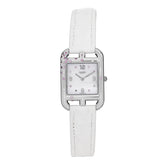 Stainless Steel Alligator Diamond Pink Sapphire Mother of Pearl 23mm Cape Cod Quartz Watch Blanc