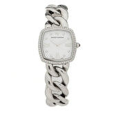 Stainless Steel Diamond Bezel 27mm Albion Quartz Watch White