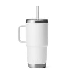 YETI White Rambler 25oz Straw Mug