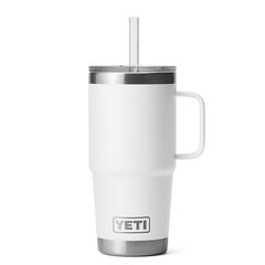 YETI White Rambler 25oz Straw Mug