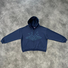 Broken Planet Zip-Up Hoodie Deep Navy