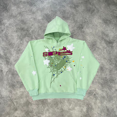 Sp5der Star Web Hoodie Mint Green