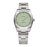 Stainless Steel 34mm Oyster Perpetual Watch Pistachio 124200