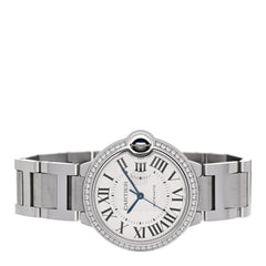 Stainless Steel Diamond Bezel 36mm Ballon Bleu De Cartier Automatic Watch