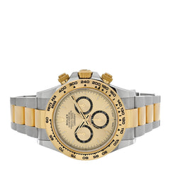 Stainless Steel 18K Yellow Gold 40mm Oyster Perpetual Cosmograph Daytona Watch Champagne 126503