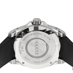 Stainless Steel Rubber 45mm Dive Quartz Watch Black