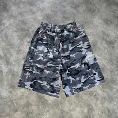 Mertra Cargo Shorts Grey Camouflage