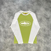 Corteiz Alcatraz Raglan Long Sleeves T-Shirt Green