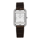 Stainless Steel Alligator Diamond Bezel Mother of Pearl 23mm Cape Cod Quartz Watch Gris Elephant