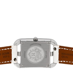 Stainless Steel Alligator Diamond Pink Sapphire Mother of Pearl 23mm Cape Cod Quartz Watch Blanc