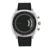 Stainless Steel Rubber 40mm Grip Quartz Watch Black