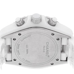 Stainless Steel Ceramic 41mm J12 Chronograph Automatic Watch White