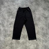 Mertra Split Panel Sweatpants Black