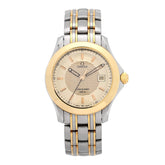 Stainless Steel 18K Yellow Gold 36mm Seamaster 120M Quartz Watch Silver 396.1501