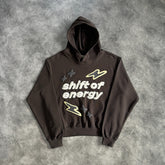 Broken Planet Shift Of Energy Hoodie Dark Brown