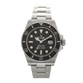 Stainless Steel 41mm Oyster Perpetual Submariner Date Watch Black 126610LN