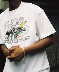 Corteiz Rules The World J Scratch T-Shirt White